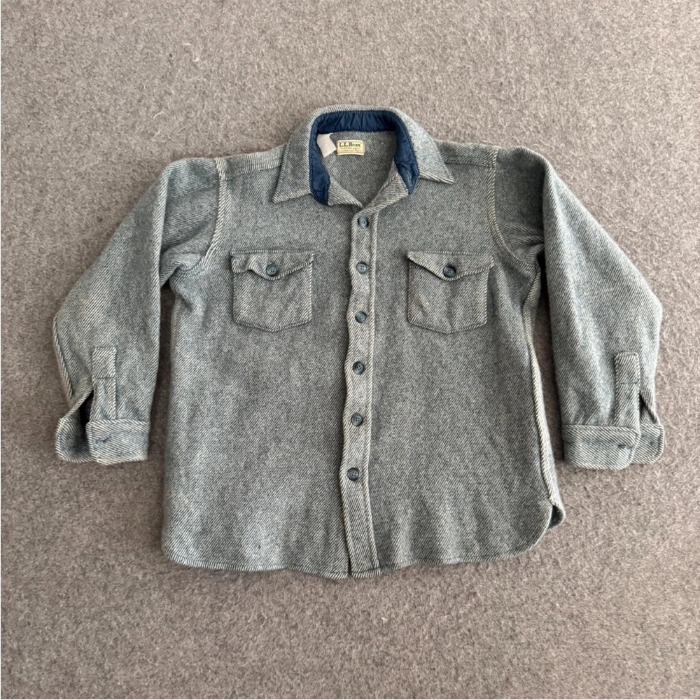 Vintage L.L. Bean Northwoods Wool Blend Button-Down Shirt
